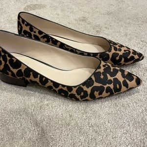 Cole Haan Calf Hair Leopard Print Flats size 9 EUC